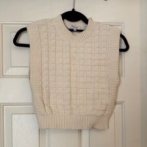 Madewell Cream Knit Sweater Vest